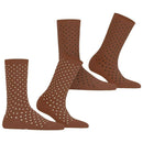 Esprit Brown Fine Dot 2 Pack Socks