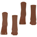 Esprit Brown Fine Dot 2 Pack Socks