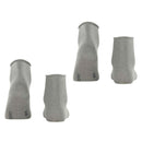 Esprit Grey Basic Pure 2 Pack Short Socks