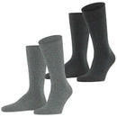 Esprit Grey Fine Dot 2 Pack Socks