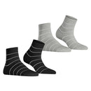 Esprit Grey Fine Line 2 Pack Short Socks