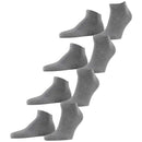 Esprit Grey Solid Sneaker 4 Pack Socks