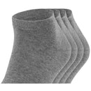Esprit Grey Solid Sneaker 4 Pack Socks