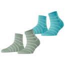 Esprit Pink Fine Line Short 2 Pack Socks