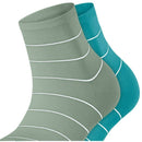 Esprit Pink Fine Line Short 2 Pack Socks