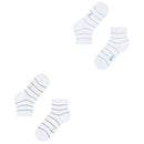 Esprit White Fine Line 2 Pack Short Socks