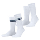 Esprit White Tennis Stripe 2 Pack Socks