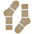 Falke Beige Marina Stripe Socks