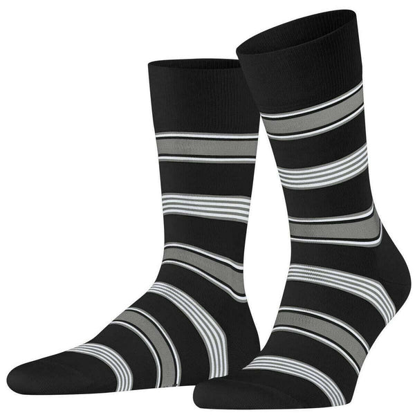 Falke Black Marina Stripe Socks