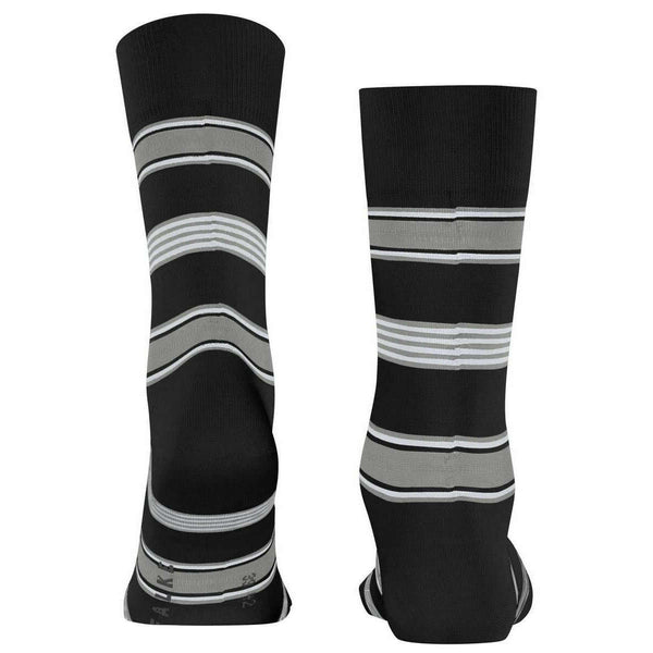Falke Black Marina Stripe Socks