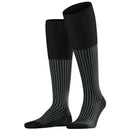 Falke Black Oxford Stripe Knee High Socks