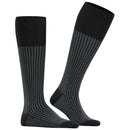 Falke Black Oxford Stripe Knee High Socks