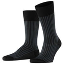 Falke Black Oxford Stripe Socks