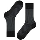 Falke Black Oxford Stripe Socks