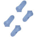 Falke Blue Happy 2 Pack Sneaker Socks
