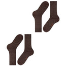 Falke Brown Happy 2 Pack Socks