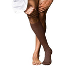 Falke Brown No 6 Finest Merino Wool and Silk Knee High Socks