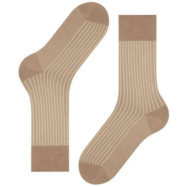 Falke Brown Oxford Stripe Socks