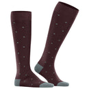 Falke Burgundy Dot Knee High Socks