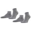Falke Grey Happy 2 Pack Sneaker Socks