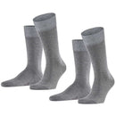 Falke Grey Happy 2 Pack Socks