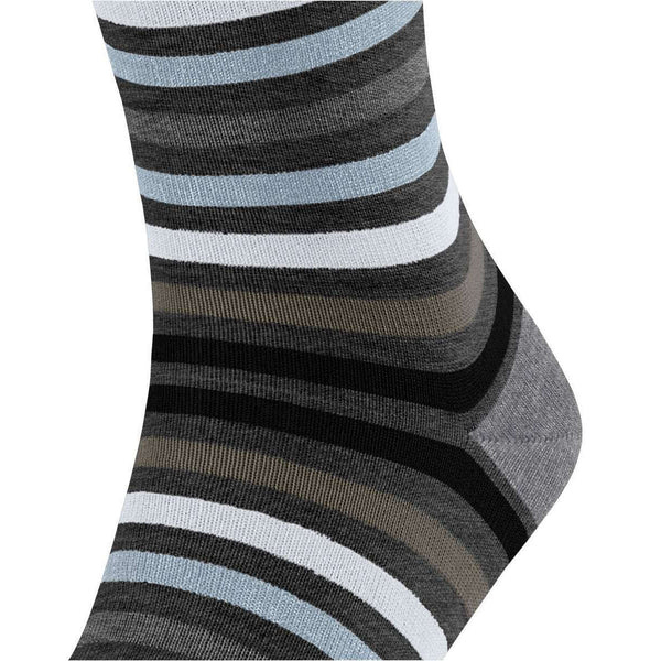 Falke Grey Tinted Stripe Socks
