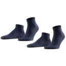 Falke Navy Happy 2 Pack Sneaker Socks