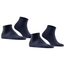 Falke Navy Happy 2 Pack Sneaker Socks