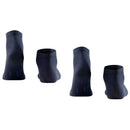 Falke Navy Happy 2 Pack Sneaker Socks