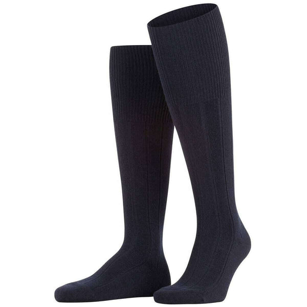 Falke Navy Lhasa Rib Knee High Socks
