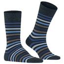 Falke Navy Tinted Stripe Socks