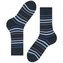 Falke Navy Tinted Stripe Socks