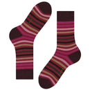 Falke Red Tinted Stripe Socks