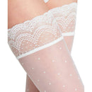 Falke White Dot 15 Denier Stay Ups