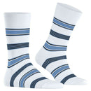 Falke White Marina Stripe Socks
