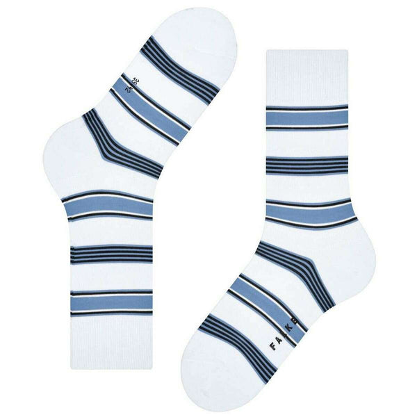 Falke White Marina Stripe Socks
