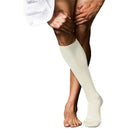 Falke White No 6 Finest Merino Wool and Silk Knee High Socks