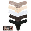 Hanky Panky Black Signature Lace Low Rise 5 Pack Thong