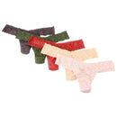 Hanky Panky Blue Signature Lace 5 Pack Low Rise Thongs