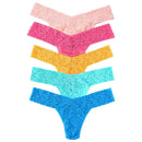 Hanky Panky Pink Signature Lace Low Rise Matchbox 5 Pack Thong