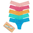 Hanky Panky Pink Signature Lace Low Rise Matchbox 5 Pack Thong