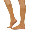 Wolford Beige Satin Touch Sheer Shimmer 20 Denier Knee High Tights