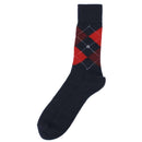 Burlington Navy Preston Argyle Socks