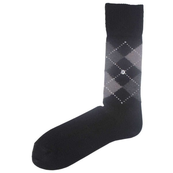 Burlington Black Preston Argyle Socks