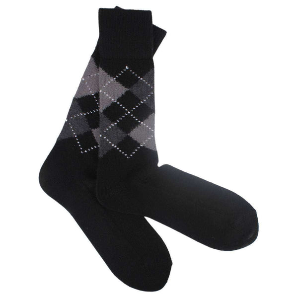 Burlington Black Preston Argyle Socks