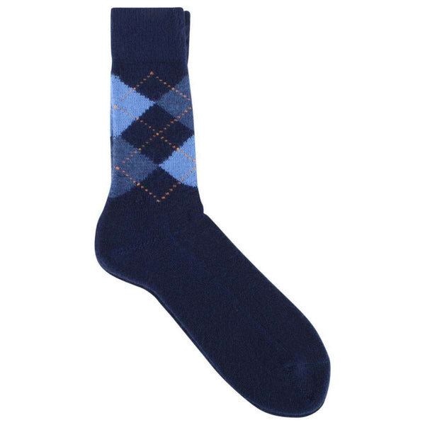 Burlington Navy Preston Argyle Socks