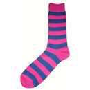 Bassin and Brown Pink Striped Midcalf Socks