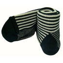 Bassin and Brown Black Vertical Stripe Midcalf Socks
