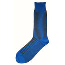 Bassin and Brown Blue Vertical Stripe Midcalf Socks