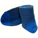 Bassin and Brown Blue Vertical Stripe Midcalf Socks